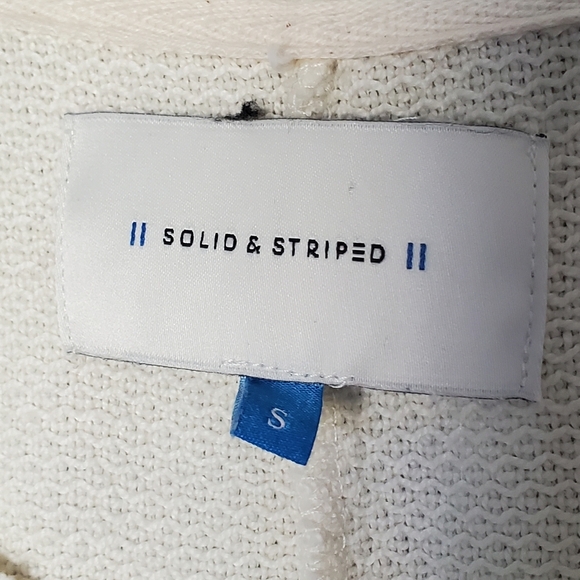 Solid & Striped Zip Front Romper Shorts Cream Size S - Picture 6 of 11